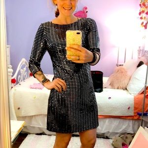 Disco ball mirrored dress.